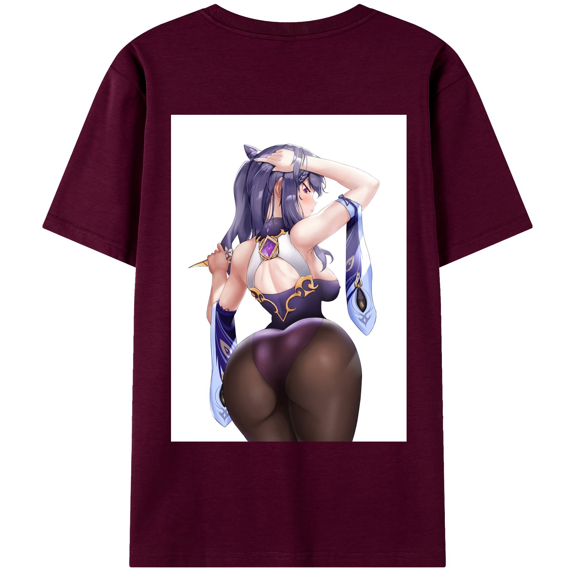 げんし神 刻晴 こくせい genshin Kokusei レディース半袖Tシャツ(バックプリント)